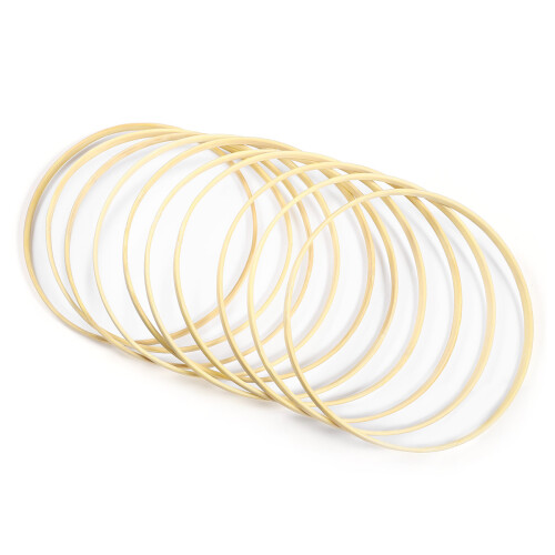 2Stk Handarbeitsringe Bambus Gold DIY Und Bastelbedarf 1