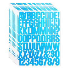 8 Sheets 1.5 Inch Letter Number Stickers,576 Pieces Adhesive Alphabet Sticker Letters Decals for Scrapbooking Light