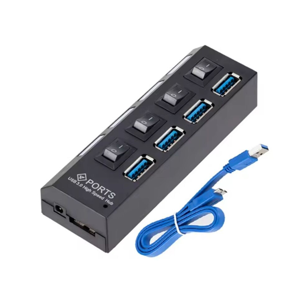 4 Port Usb Hub 3.0 Hub Usb Splitter Multi Usb Hub 3.0 Hub Power Adapter With Individual For Pc 6031271034573