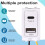 New USB Type-C Dual Port Power Module 220V Socket 5V 2.1A Phone Charging Module Transformer Charging Power Adapter 6