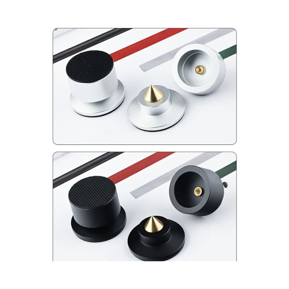 Shock Spikes Spring Damping Pad Hifi Stand Feet Speaker Spike Foot Pad Ktv Stage Speakers Aluminium Isolation Silver 4852537326087