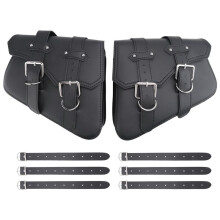 2Pcs Universal Motorcycle Bags PU Leather Saddle Bag for Sportster XL883 XL1200 Side Storage Tool Pouche