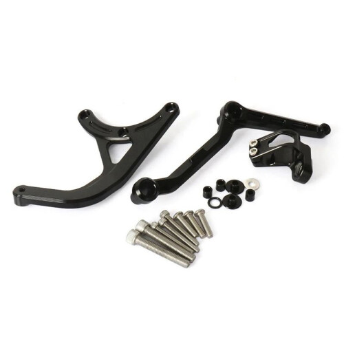 Motorcycle Adjustable Steering Stabilize Damper Bracket Kit for  Multistrada V4 S  V4 PIKES  Black