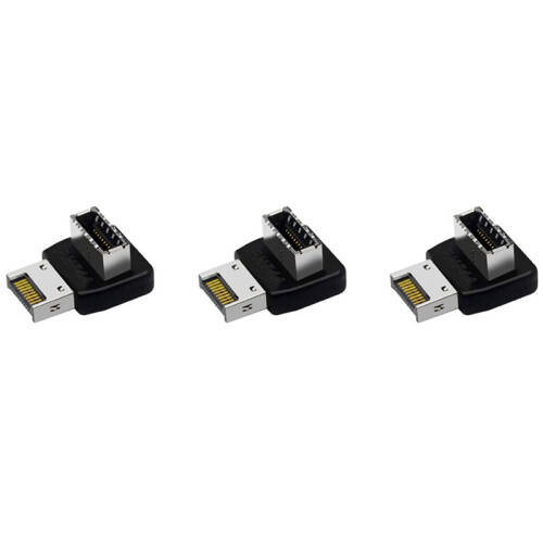 3X Computer Motherboard Type-E USB 3.1 Type-E Interface 90 Degree Steering Elbow Front Type-C Installed Adapter(PH74A)