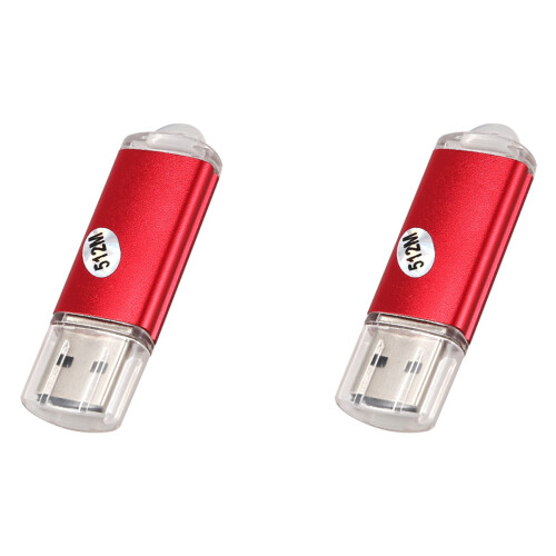 2X USB 2.0 Flash Memory Stick Stick Speicher Thumb Farbe: Rot Kapazität: 512MB