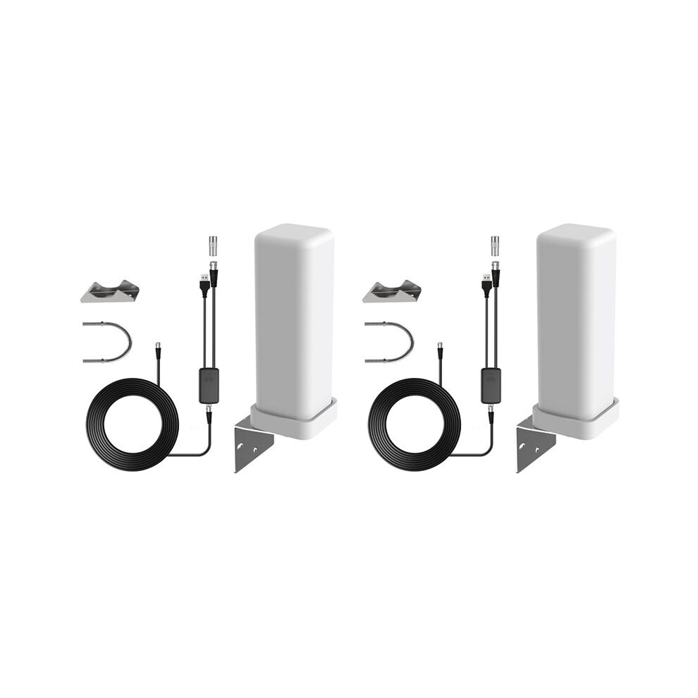 2X 4K Digital Tv Antenna 35Dbi Outdoor Free Hdtv Channel 6000 Miles Long Range Signal Amplifier For Atsc/Dvb-T/Dmb-T 4713921621099