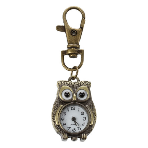 Keychain Clock Keyring Owl Shape 37X24Mm