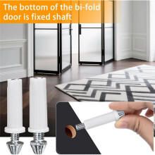 Kit de Pivô Inferior para Porta Dobrável com 8 Peças, Pivô Inferior para Reparo de Ferragens de Porta Dobrável de 2 Tamanhos (3/8 Polegada e 7/16