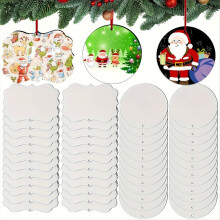 24PCS Christmas Sublimation Ornament Blanks Hanging Ornaments