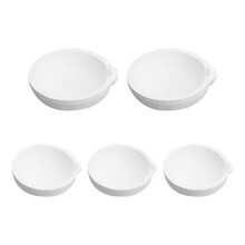 Set of 5 2 Styles Ceramic Bowls Quartz Melting Plate Pot for Melting Cast Refining Metal Gold and Silver, 100G 250G