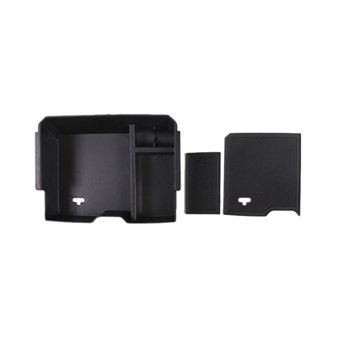 For  Ranger 2023 Center Console Organizer Armrest Storage Box Insert Tray Accessories - Black