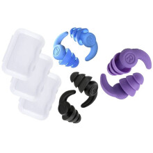 3 Pair Silicone Earplugs,Waterproof Swimming Ear Plugs for Adults,Reusable Silicone Swimmer Earplugs,Black++