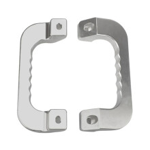 Car Door Armrest Handrail Cover Trim for  RegiusAce Hiace 2005-2018 Drive Room Aluminum Armrest Grab Handle Silver