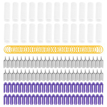 Size 24St/Set Salon Nylon Hair Rollers Set HåRrot Perm Stavar Barer Papiljotter med Clips & Gummiband
