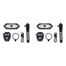 2X Electric Scooter Turn Signal, Remote Control Bike Blinker/Tail Light,Adjustable Directional Turn Signal Rechargeable