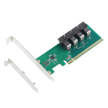 Carte d'extension divisée PCI-E 16X à 4 Ports U.2 U2 SFF-8639,