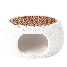 Plato Redondo de Material Rocoso Artístico para Calentar Velas, Base Aislante para Cocina y Comedor, Vajilla para el Hogar B
