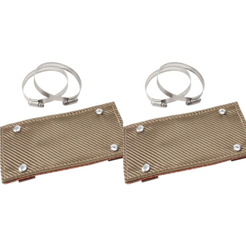 2X Proteção de Tubo, Proteção Térmica de Exaustão de 4 Polegadas X 8 Polegadas, Coletor de Exaustão de Alta Temperatura