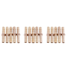 15 Piezas de Conector de Manguera Recta de Latón de Tono Dorado