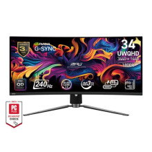Gaming PC-scherm - MSI - 34" - UWQHD - 240Hz - QD-OLED-paneel - 0,03ms - Hoogte verstelbaar - MPG 341CQPX QD-OLED