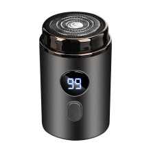 Electric Shaver for Men Wet Dry Dual Mode Compact Rechargeable Travel Shaver with Washable Blade, Gray