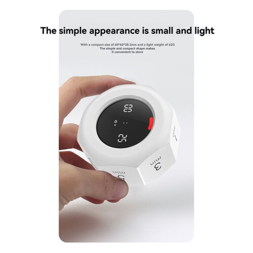 Multi-Hexagon  Timer 90-Minute Sensor Digital Timer with LED Screen 7 Set  Management Tools White 2
