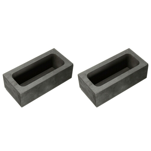 2Stk Graphitgießform Ingot Schmelzform Schwarz Labor Gießform 1