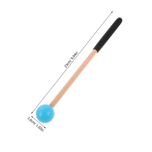 2Paires Mallets Percussion Bois Caoutchouc Sticks Pour Tambours 2