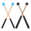 2Paires Mallets Percussion Bois Caoutchouc Sticks Pour Tambours 11