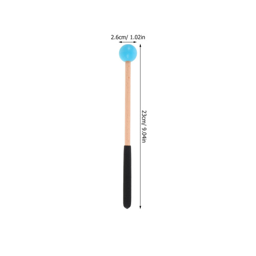 2Paires Mallets Percussion Bois Caoutchouc Sticks Pour Tambours 1