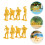 108Pièces Figurines Réalistes Mini Ouvriers Construction Jeu 10