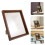 3Sets Portable Coffee Rustic Wood Picture Frames for Office and Home 11