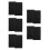 5Sets Black Easy Install Adhesive Pleated Window Shades for Home Use 4