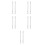 10Pcs Replacement Iron Door Handle Spindle Bar Silver for Door Handles 7