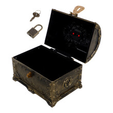5Pcs Durable Plastic Treasure Chest Toy Box Vintage Style for Kids