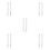 10Pcs Replacement Iron Door Handle Spindle Bar Silver for Door Handles 10