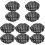 10Pcs Black Adjustable Hair Cap for Shower Reusable Satin Bath Caps 4
