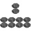10Pcs Black Adjustable Hair Cap for Shower Reusable Satin Bath Caps 7