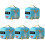 5Pcs Portable Formula Dispenser Box Plastic Assorted Colors with Scoop 4