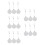 5Sets White ABS Retractable Steel Security Cable Locks for Display Use 5