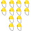 12Pcs Mini Doll Yellow ABS Plastic Safety Hat for Decor 5