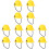 12Pcs Mini Doll Yellow ABS Plastic Safety Hat for Decor 4