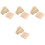 4Sets Light Yellow Wooden Clay Doll Display Base Smooth Edges Rack 5