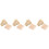 4Sets Light Yellow Wooden Clay Doll Display Base Smooth Edges Rack 6