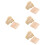 4Sets Light Yellow Wooden Clay Doll Display Base Smooth Edges Rack 8