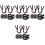8Sets Protective Safety Hat Liners with Chin Strap and Sweatband Black 5