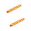 2Pcs High Grade PU Artificial French Bread Model Orange Decor 7