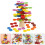 2Sets Wooden Stack-A-Rainbow-Tree Toy Multicolor Blocks for Kids Play 11
