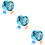 3Sets Metal Blue Yo-Yos for Beginner Safe Durable Hand Coordination 11