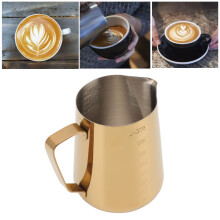 304 Edelstahl Milchaufschäumbecher 900ML Gold für Latte Art